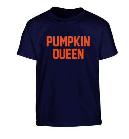 Pumpkin Queen Children's navy Tshirt 12-13 Years