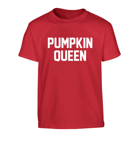 Pumpkin Queen Children's red Tshirt 12-13 Years