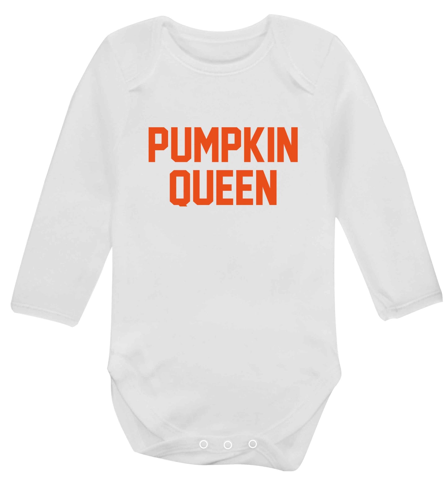 Pumpkin Queen baby vest long sleeved white 6-12 months