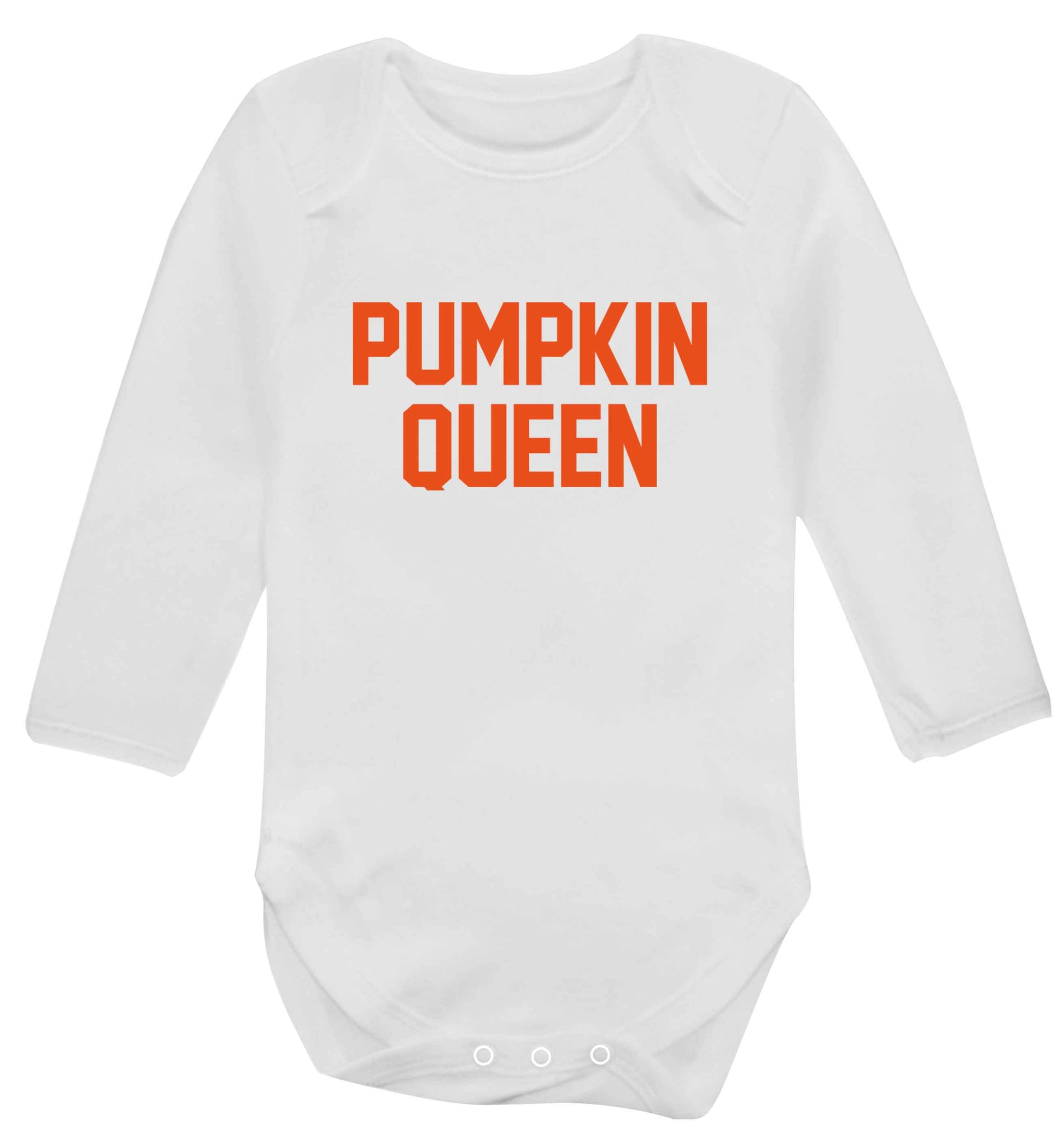 Pumpkin Queen baby vest long sleeved white 6-12 months