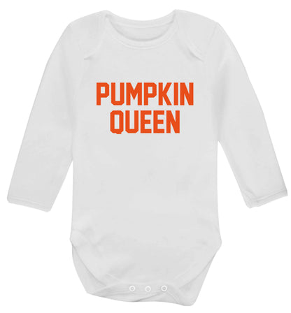 Pumpkin Queen baby vest long sleeved white 6-12 months