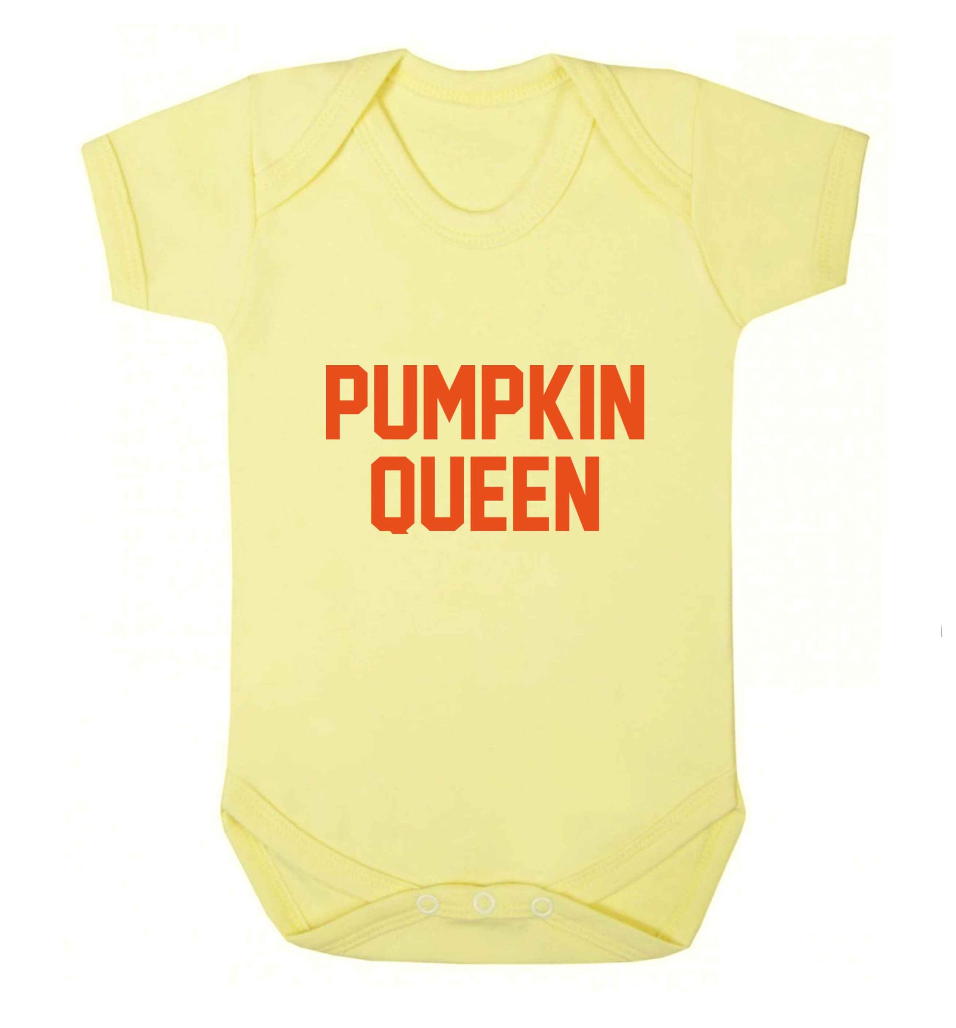 Pumpkin Queen baby vest pale yellow 18-24 months