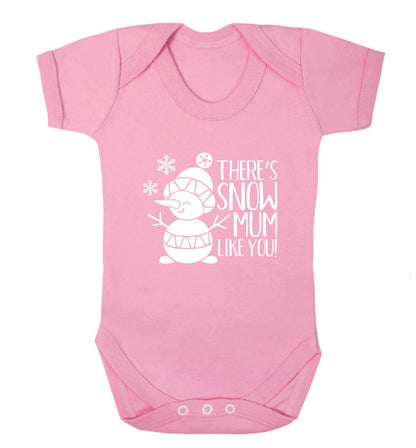 There's snow mum like you baby vest pale pink 18-24 months