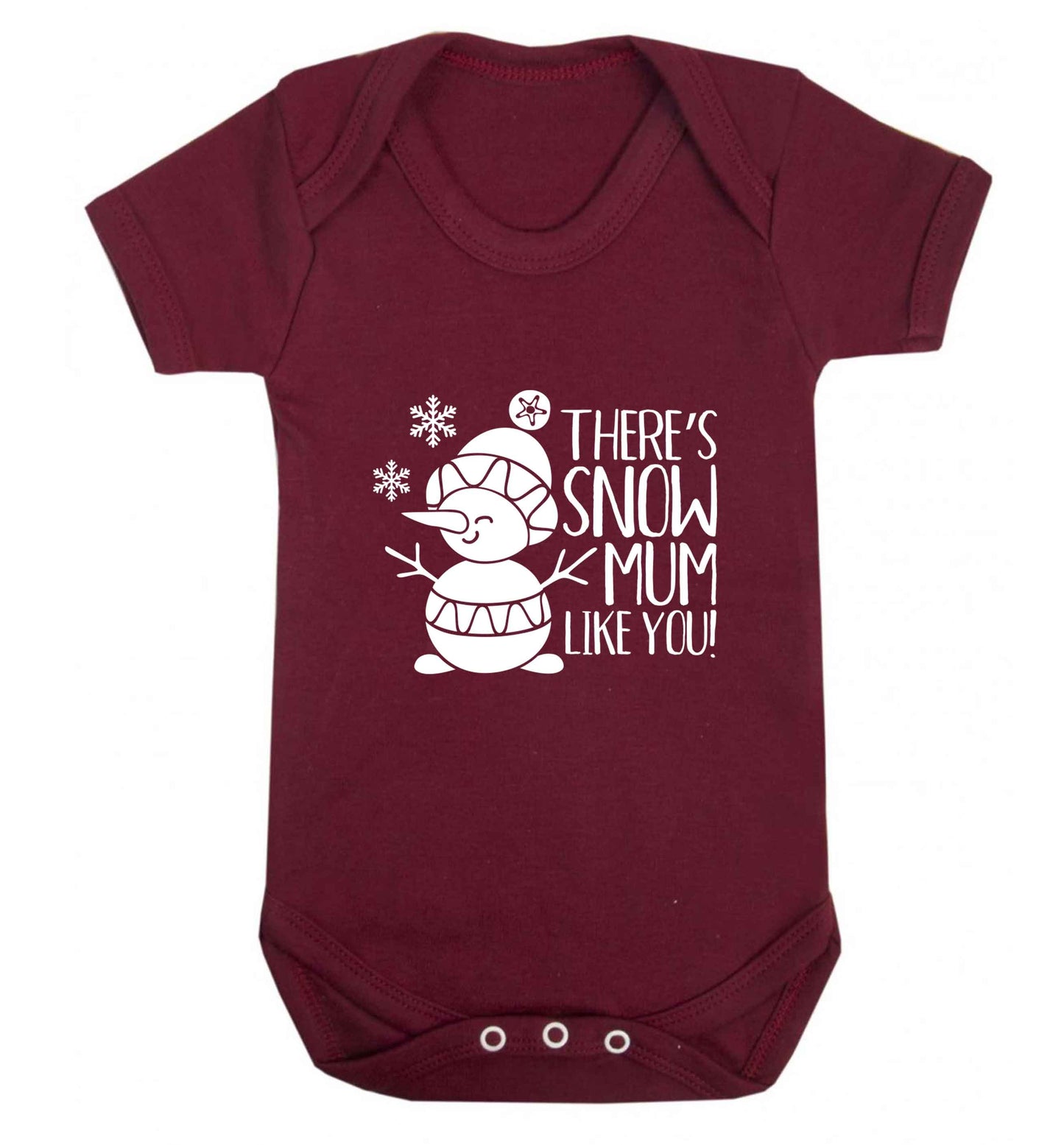 There's snow mum like you baby vest maroon 18-24 months