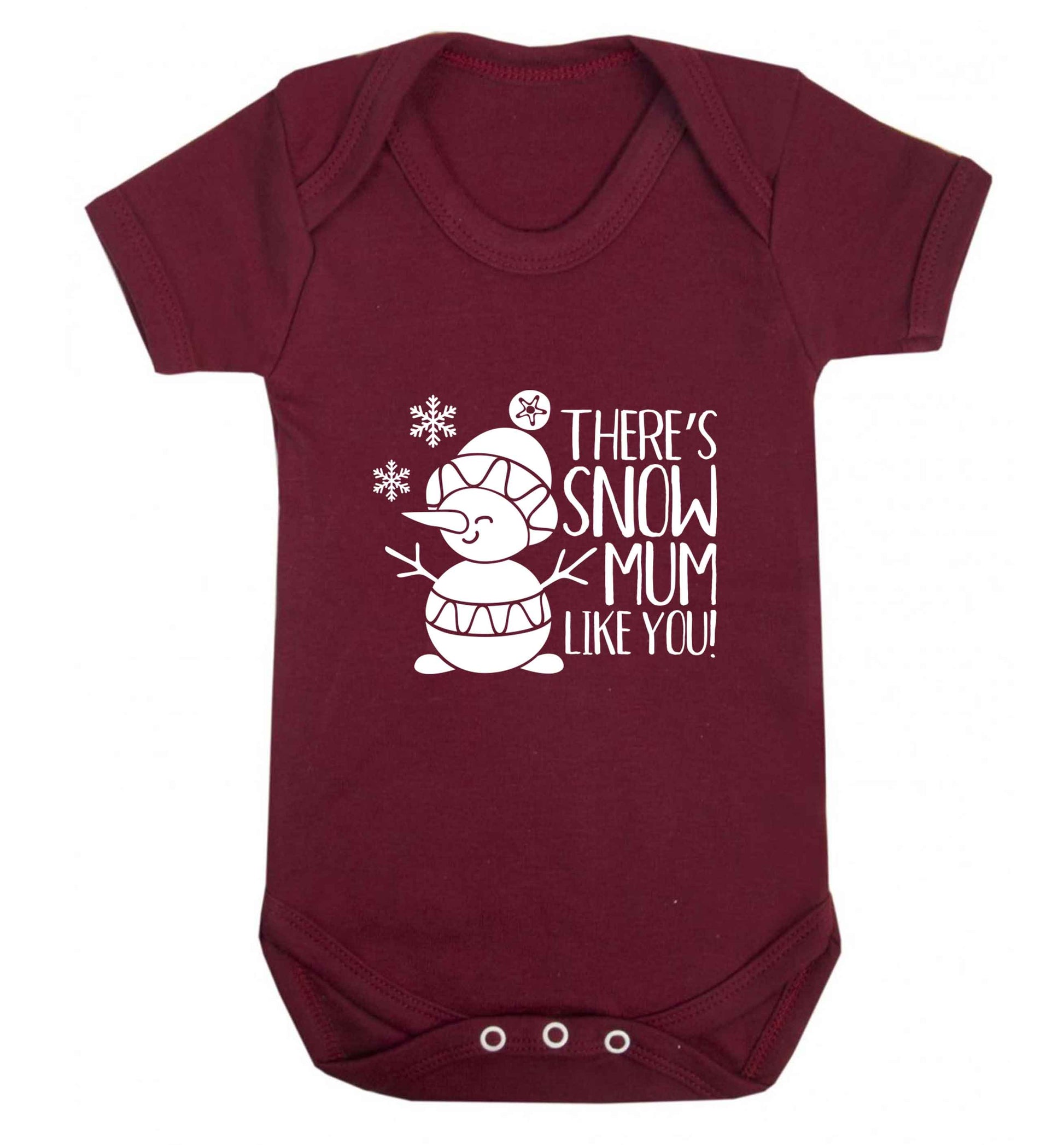 There's snow mum like you baby vest maroon 18-24 months