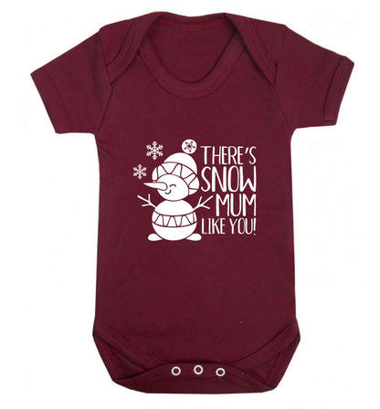 There's snow mum like you baby vest maroon 18-24 months