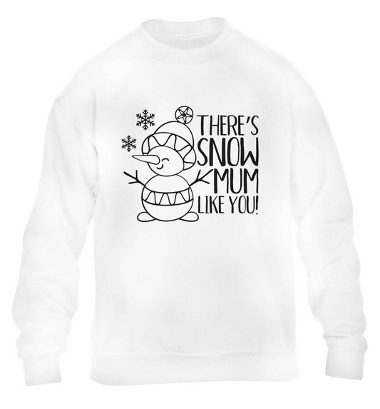 There's snow mum like you children's white sweater 12-13 Years