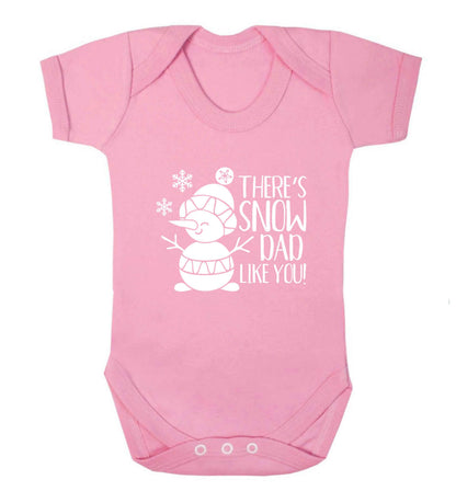There's snow dad like you baby vest pale pink 18-24 months