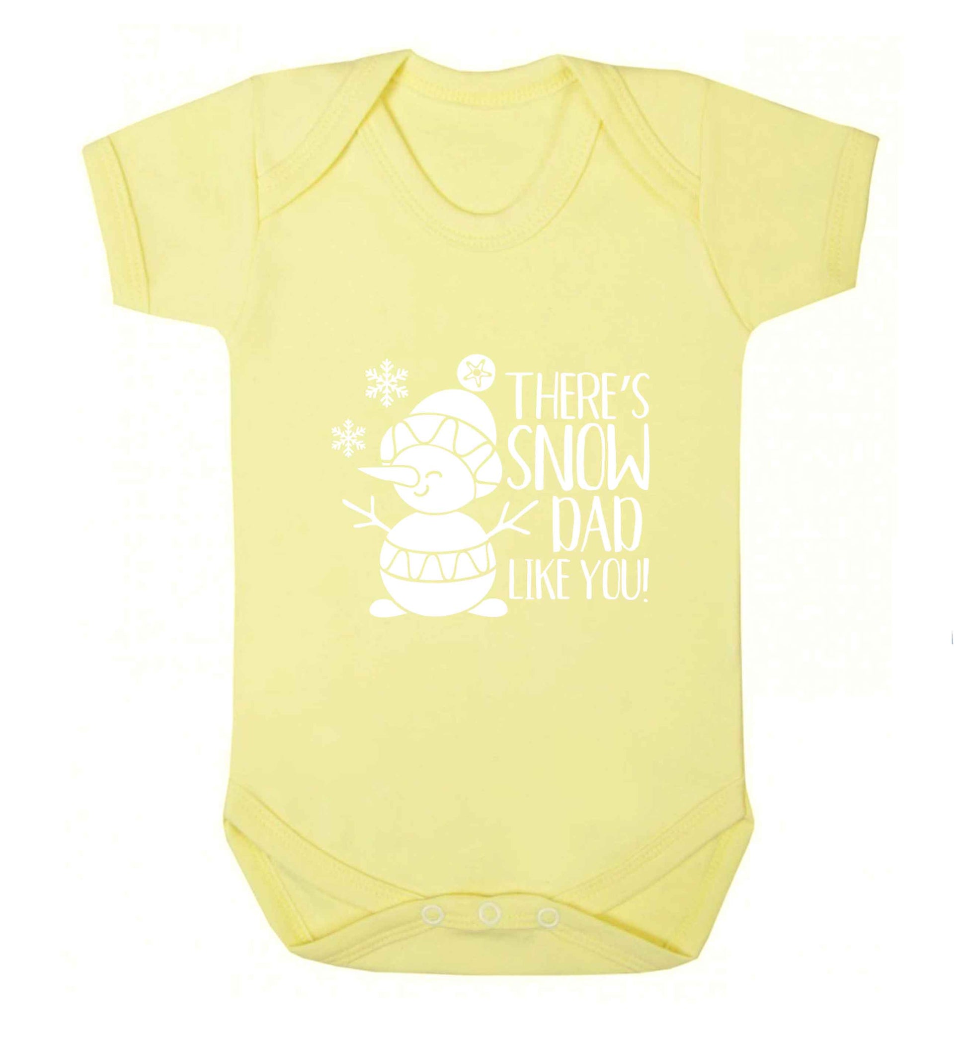 There's snow dad like you baby vest pale yellow 18-24 months