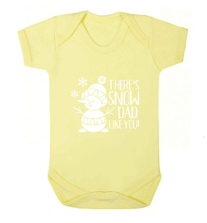 There's snow dad like you baby vest pale yellow 18-24 months