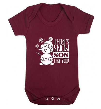 There's snow son like you baby vest maroon 18-24 months
