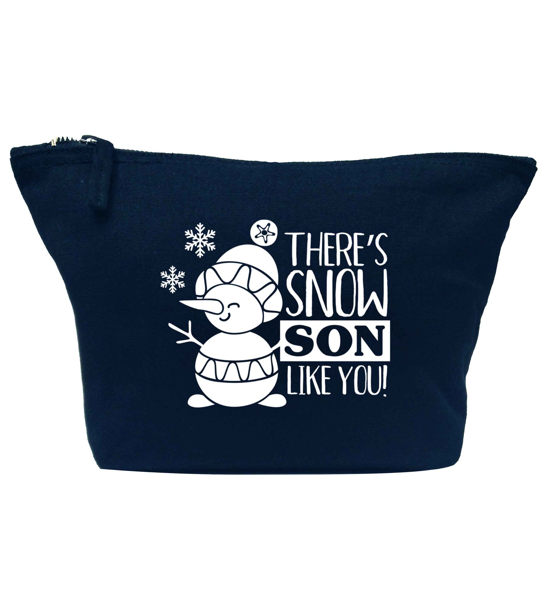 There's snow son like you navy makeup bag