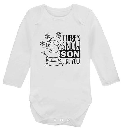 There's snow son like you baby vest long sleeved white 6-12 months