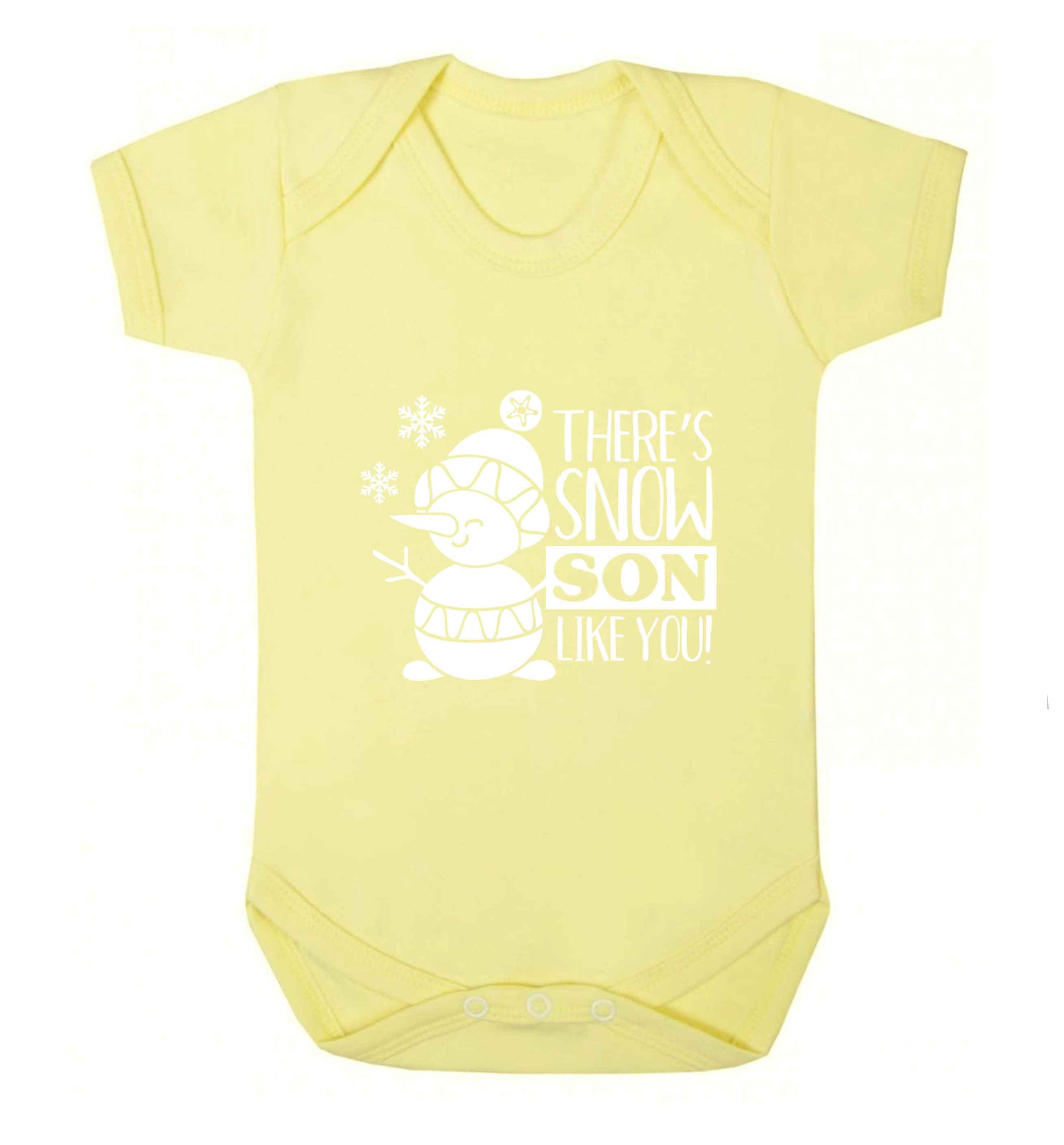 There's snow son like you baby vest pale yellow 18-24 months