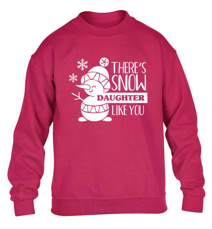 There's snow daughter like you children's pink sweater 12-13 Years