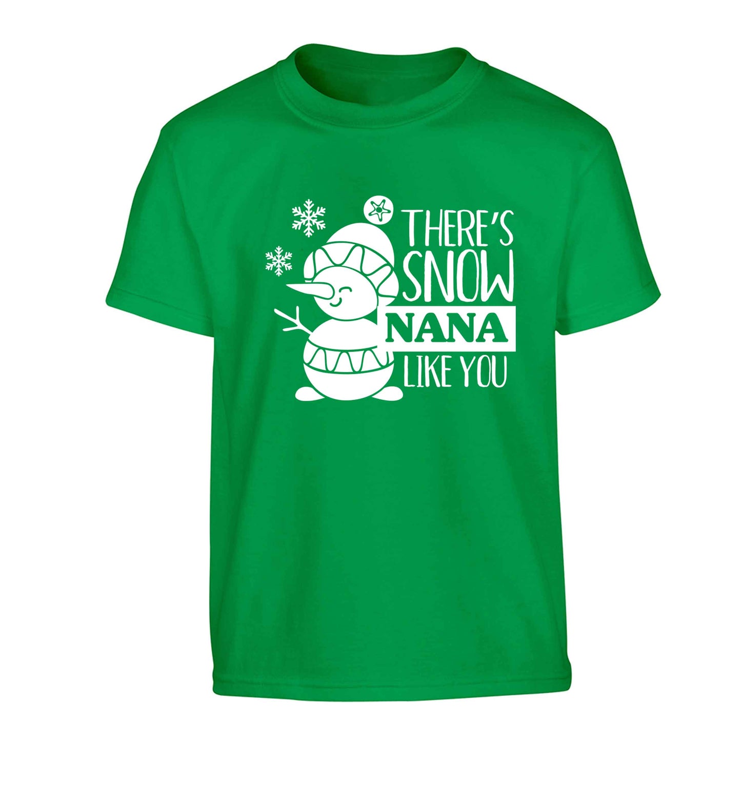 There's snow nana like you Children's green Tshirt 12-13 Years