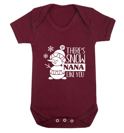 There's snow nana like you baby vest maroon 18-24 months