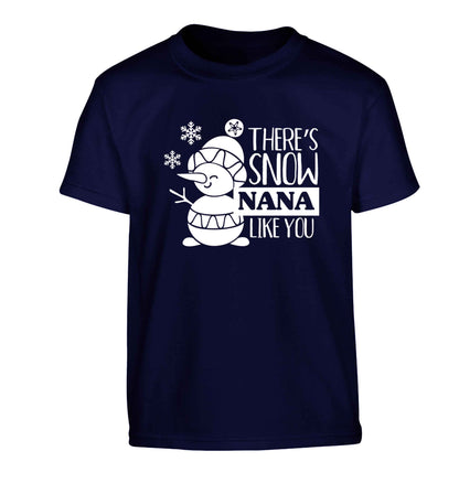 There's snow nana like you Children's navy Tshirt 12-13 Years