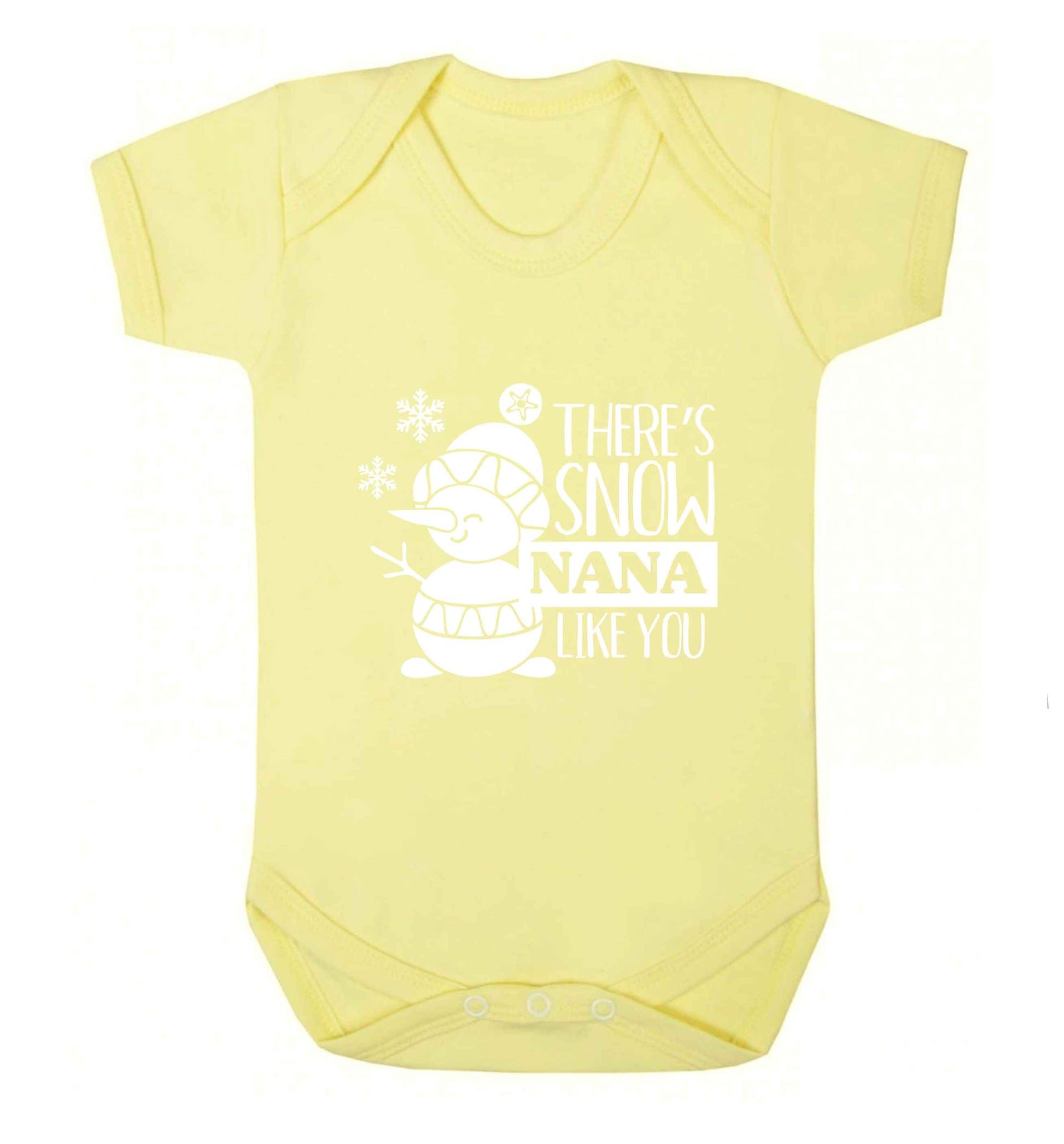 There's snow nana like you baby vest pale yellow 18-24 months