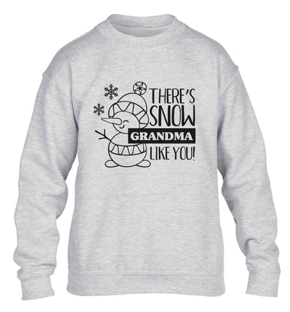 There's snow grandma like you children's grey sweater 12-13 Years