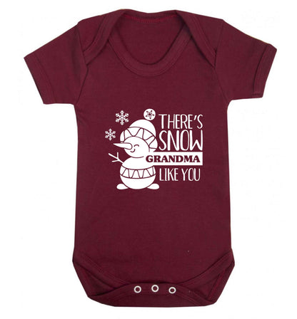 There's snow grandma like you baby vest maroon 18-24 months