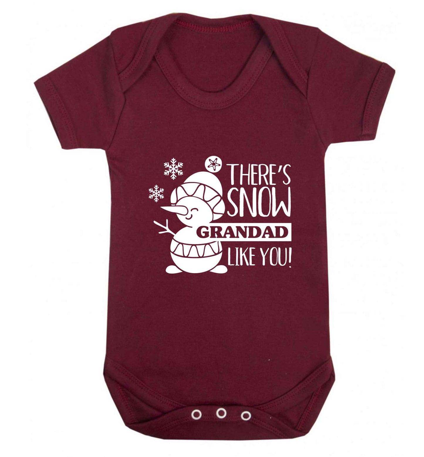 There's snow grandad like you baby vest maroon 18-24 months