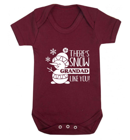 There's snow grandad like you baby vest maroon 18-24 months