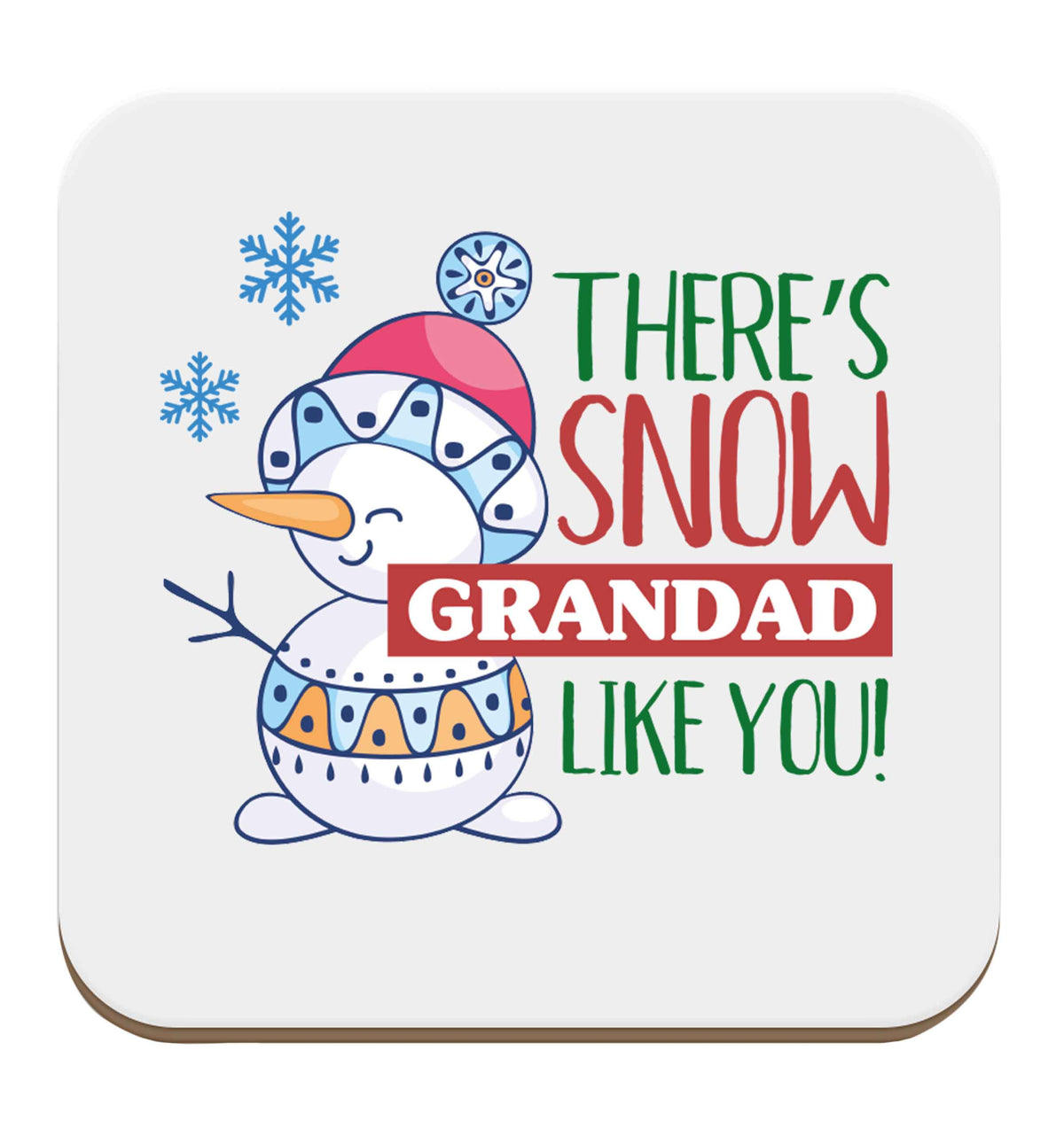 There's snow grandad like you set of four coasters