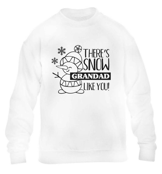 There's snow grandad like you children's white sweater 12-13 Years