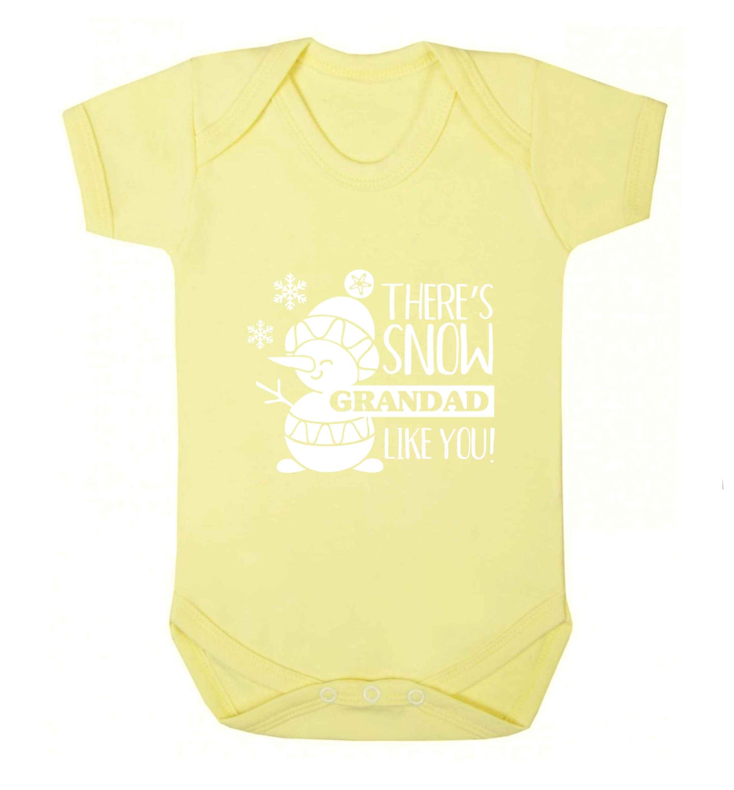There's snow grandad like you baby vest pale yellow 18-24 months