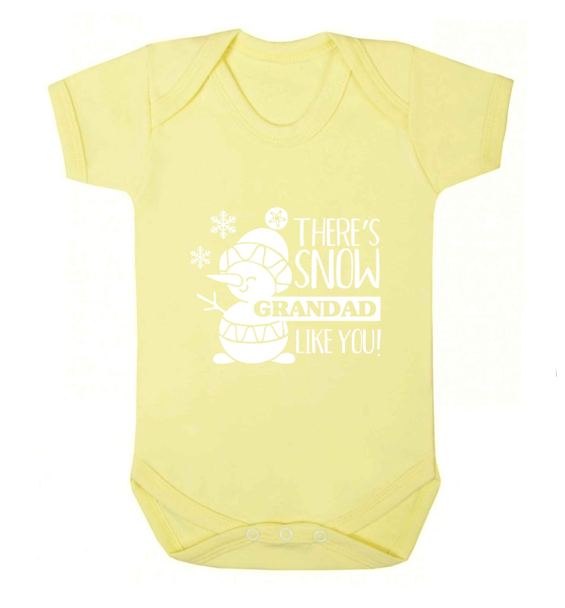 There's snow grandad like you baby vest pale yellow 18-24 months