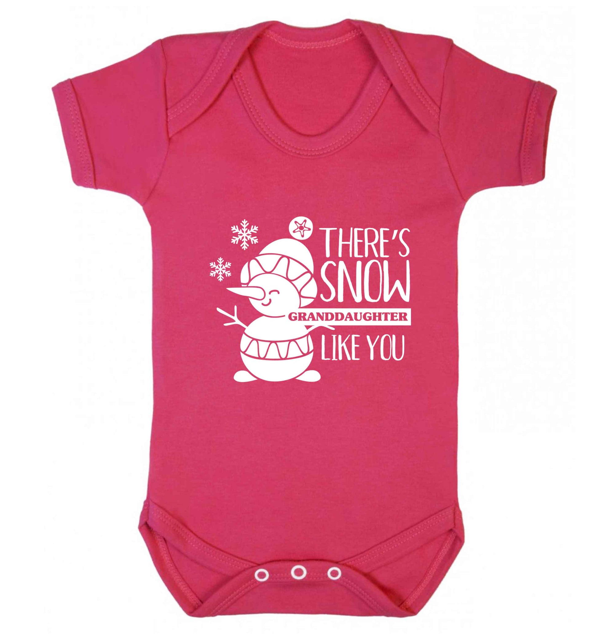There's snow granddaughter like you baby vest dark pink 18-24 months