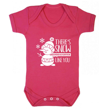 There's snow granddaughter like you baby vest dark pink 18-24 months