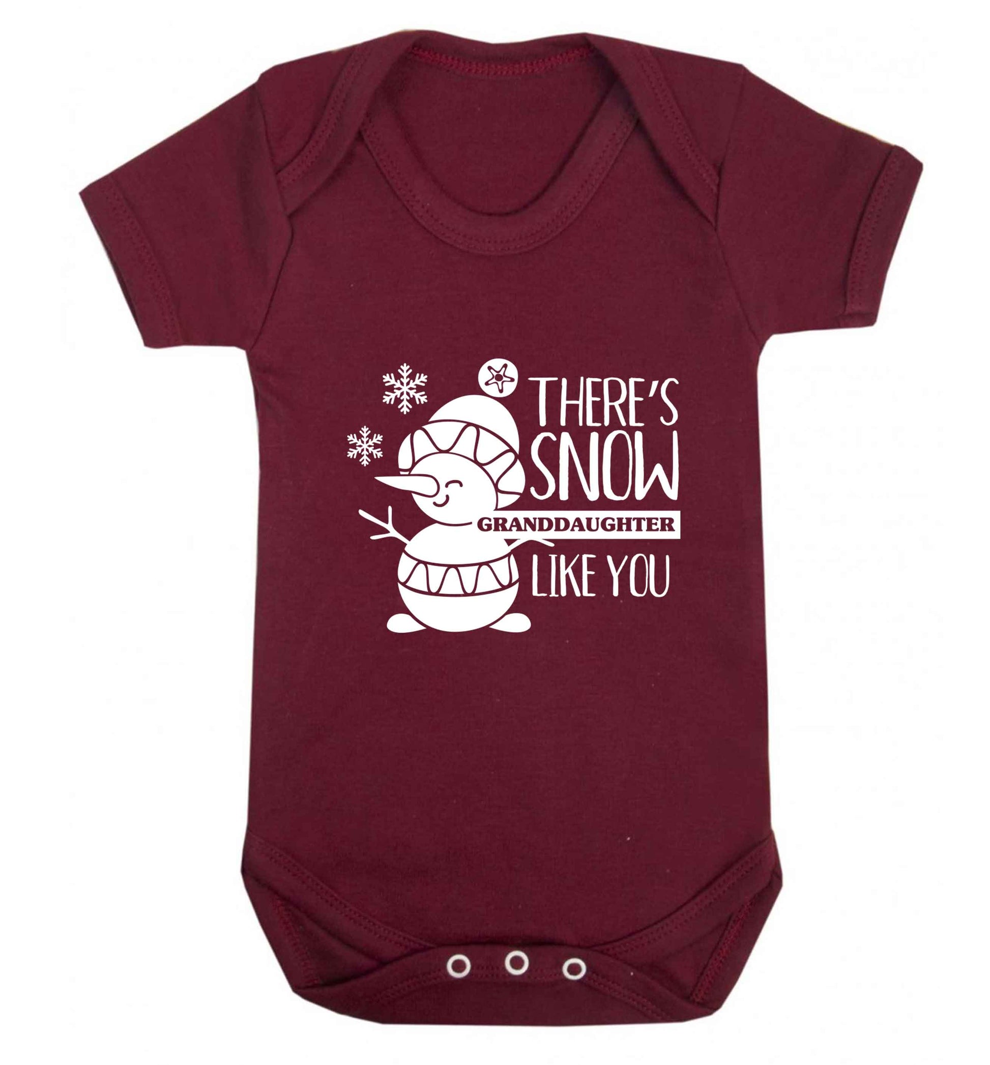There's snow granddaughter like you baby vest maroon 18-24 months