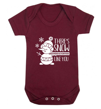 There's snow granddaughter like you baby vest maroon 18-24 months