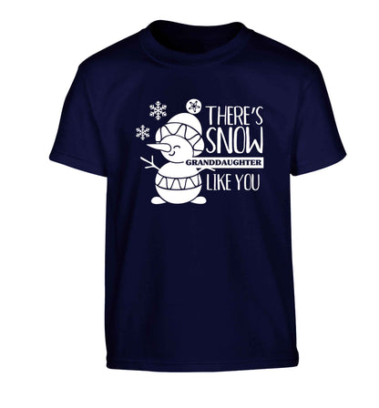 There's snow granddaughter like you Children's navy Tshirt 12-13 Years