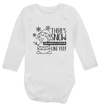 There's snow granddaughter like you baby vest long sleeved white 6-12 months