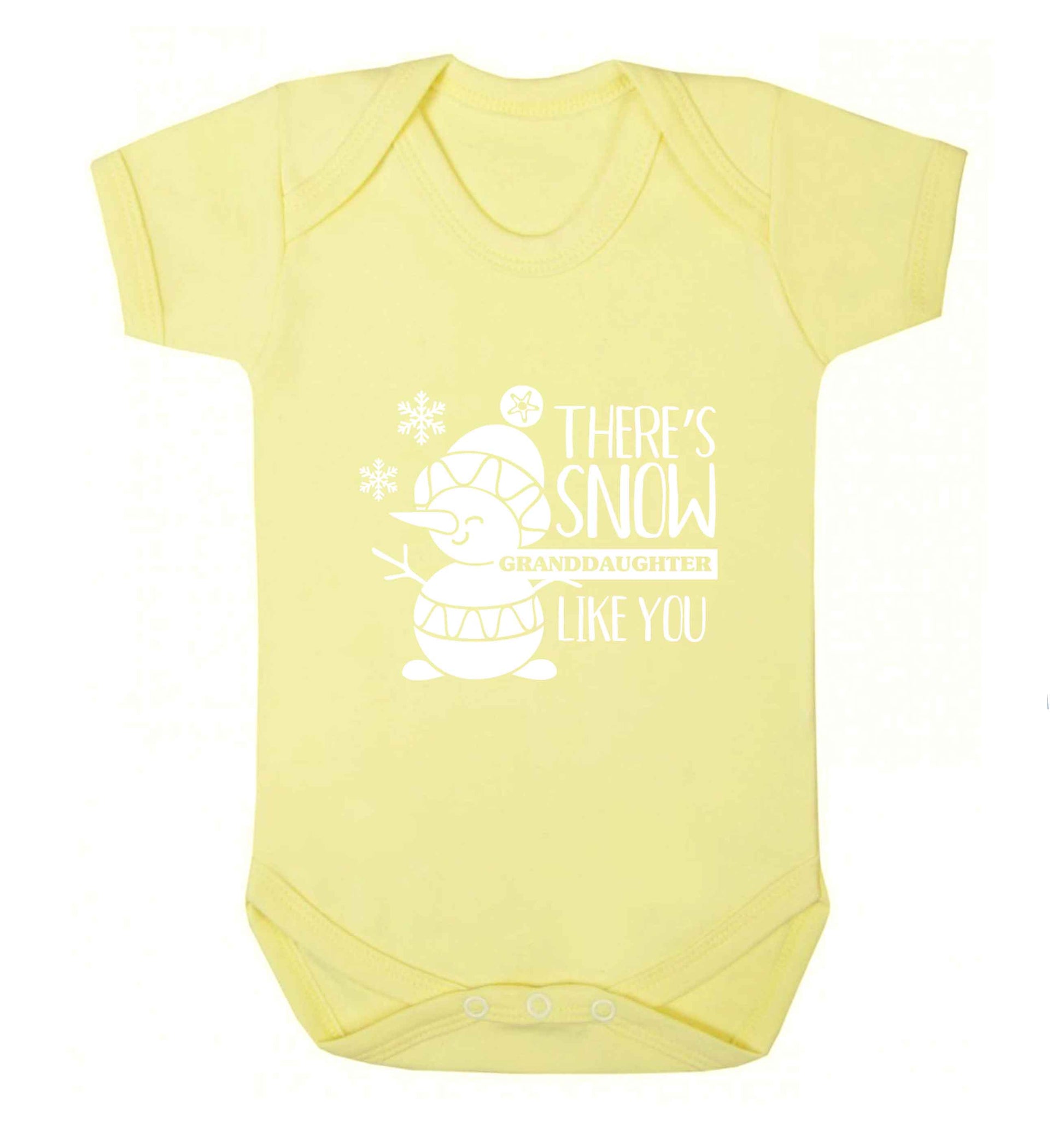 There's snow granddaughter like you baby vest pale yellow 18-24 months