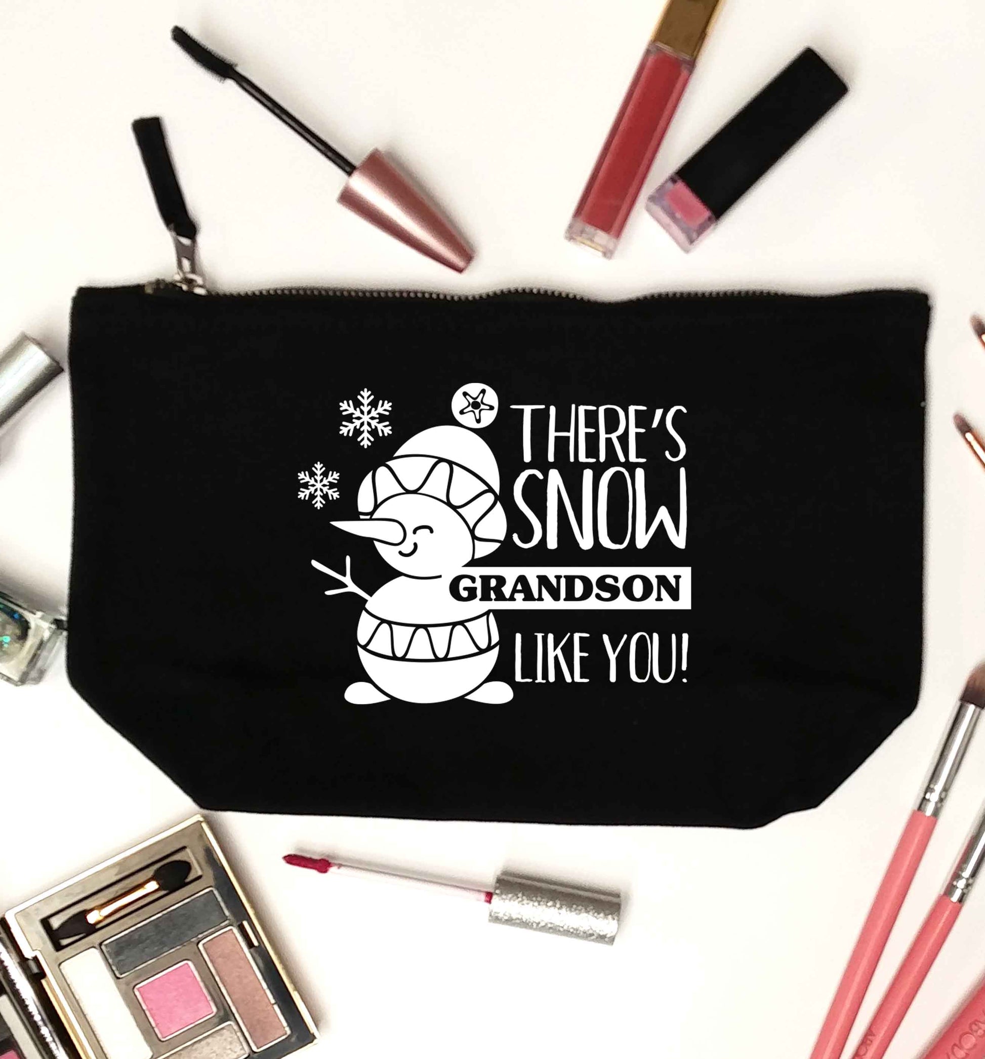 There's snow grandson like you black makeup bag