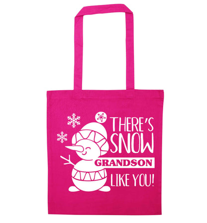 There's snow grandson like you pink tote bag
