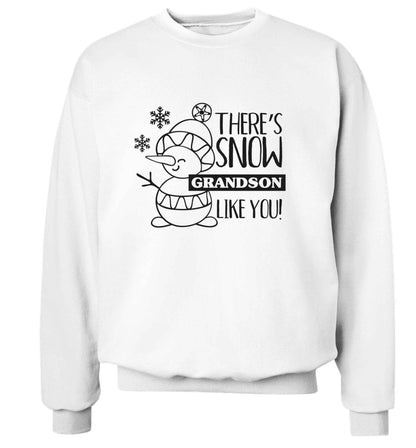 There's snow grandson like you adult's unisex white sweater 2XL