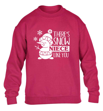 There's snow niece like you children's pink sweater 12-13 Years