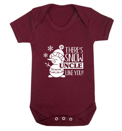There's snow uncle like you baby vest maroon 18-24 months