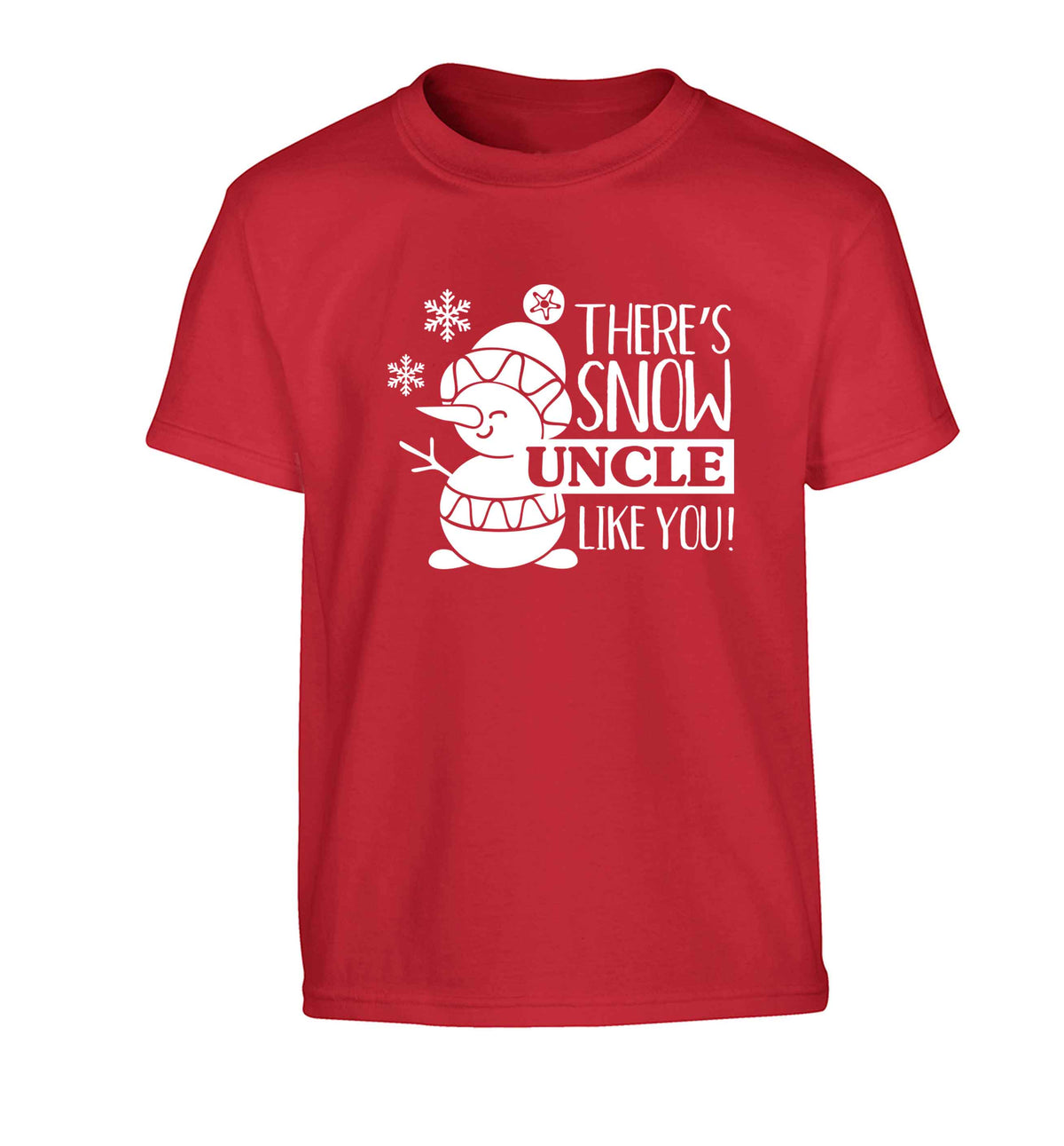 There's snow uncle like you Children's red Tshirt 12-13 Years