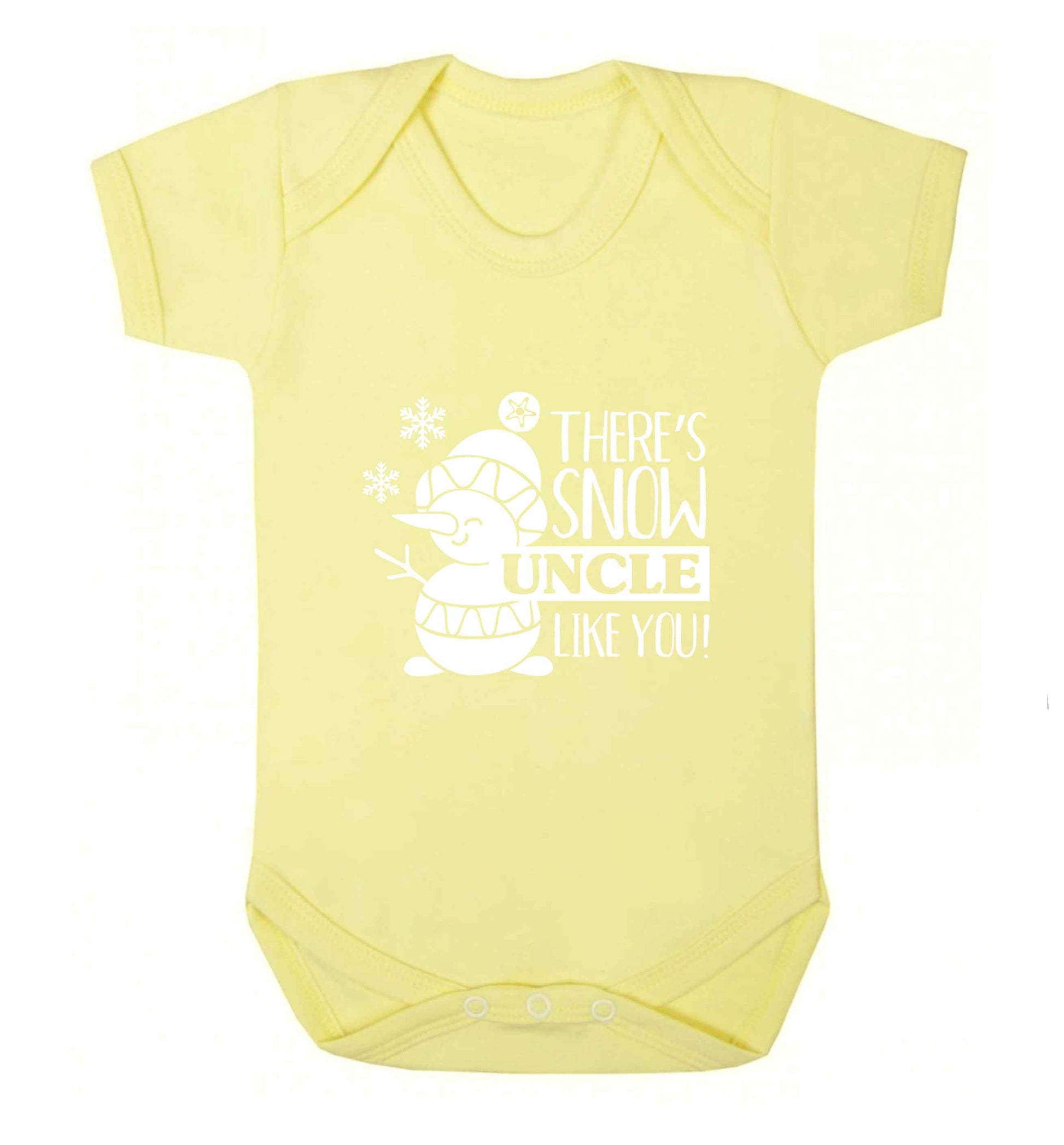 There's snow uncle like you baby vest pale yellow 18-24 months