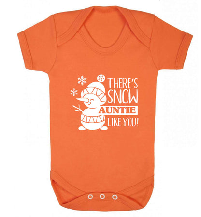 There's snow auntie like you baby vest orange 18-24 months