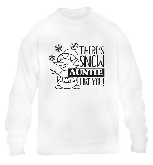 There's snow auntie like you children's white sweater 12-13 Years