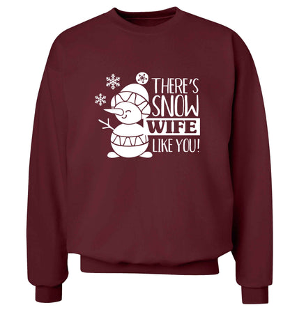 There's snow wife like you adult's unisex maroon sweater 2XL