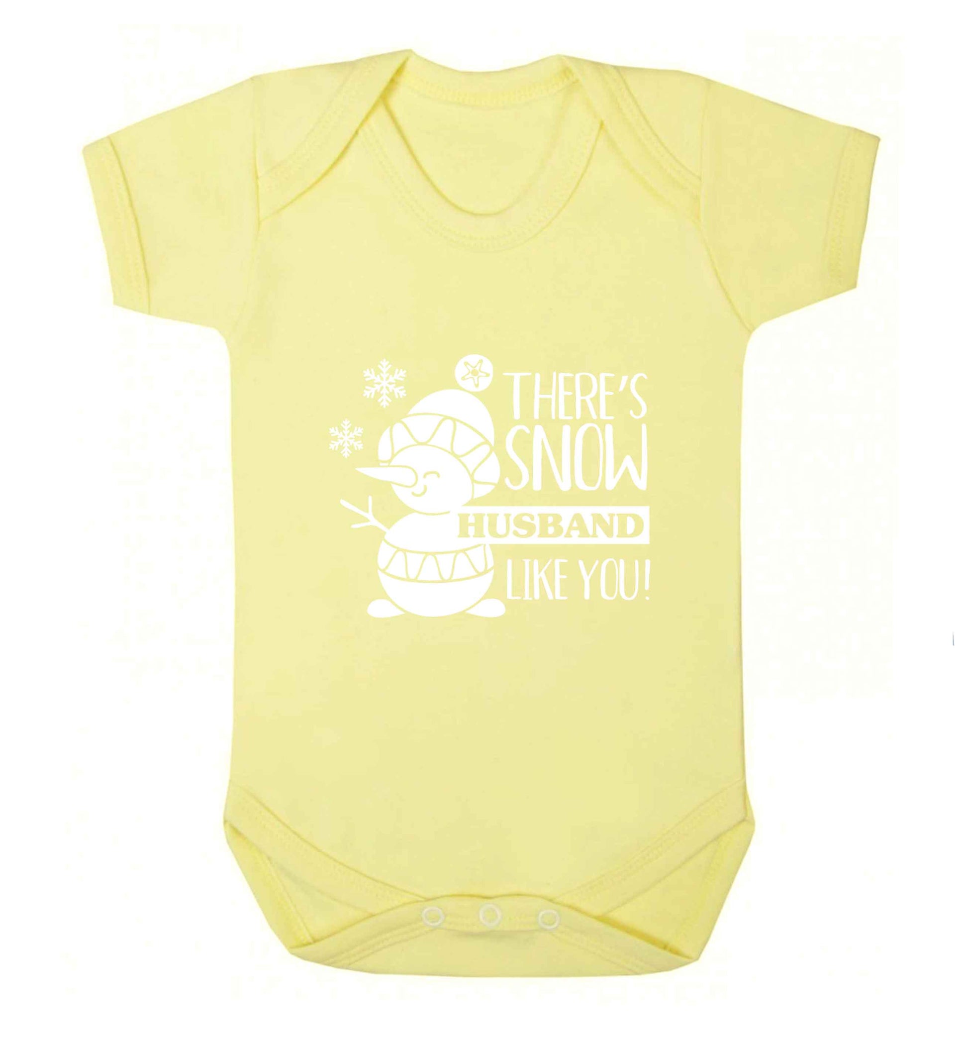 There's snow husband like you baby vest pale yellow 18-24 months
