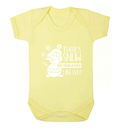 There's snow husband like you baby vest pale yellow 18-24 months